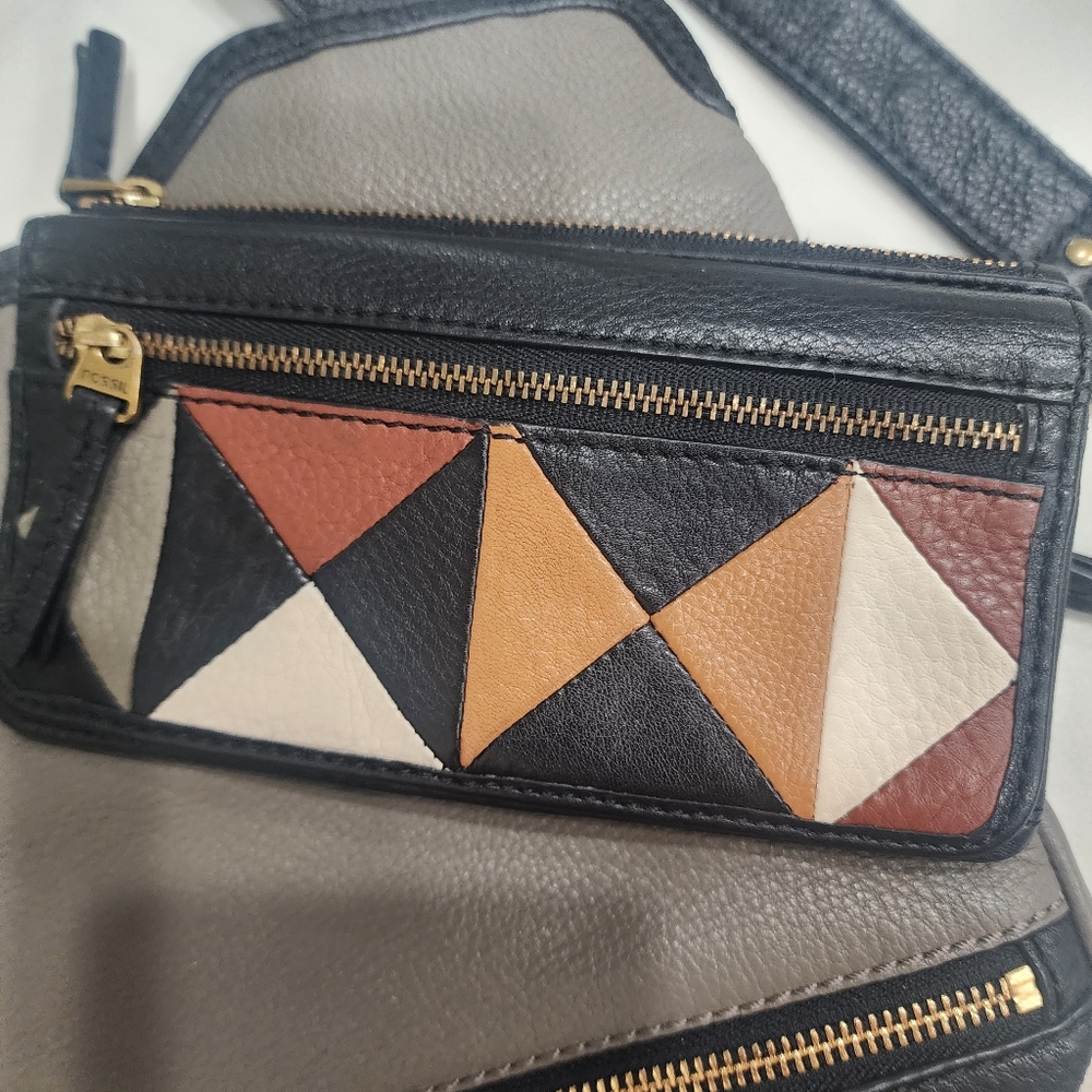 [ Fossil] Explorer Patchwork Matching Crossbody, … - image 4